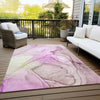 Piper Looms Chantille Watercolors ACN502 Pink Area Rug