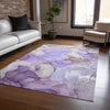 Piper Looms Chantille Watercolors ACN504 Purple Area Rug