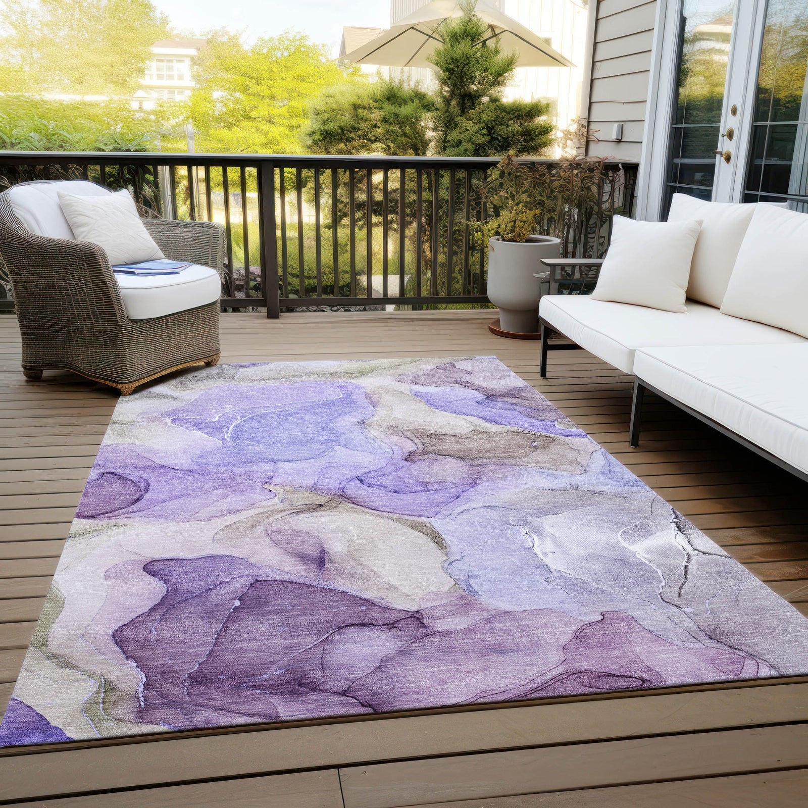 Piper Looms Chantille Watercolors ACN504 Purple Area Rug – Incredible ...