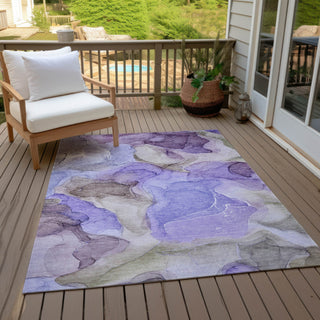 Piper Looms Chantille Watercolors ACN504 Purple Area Rug