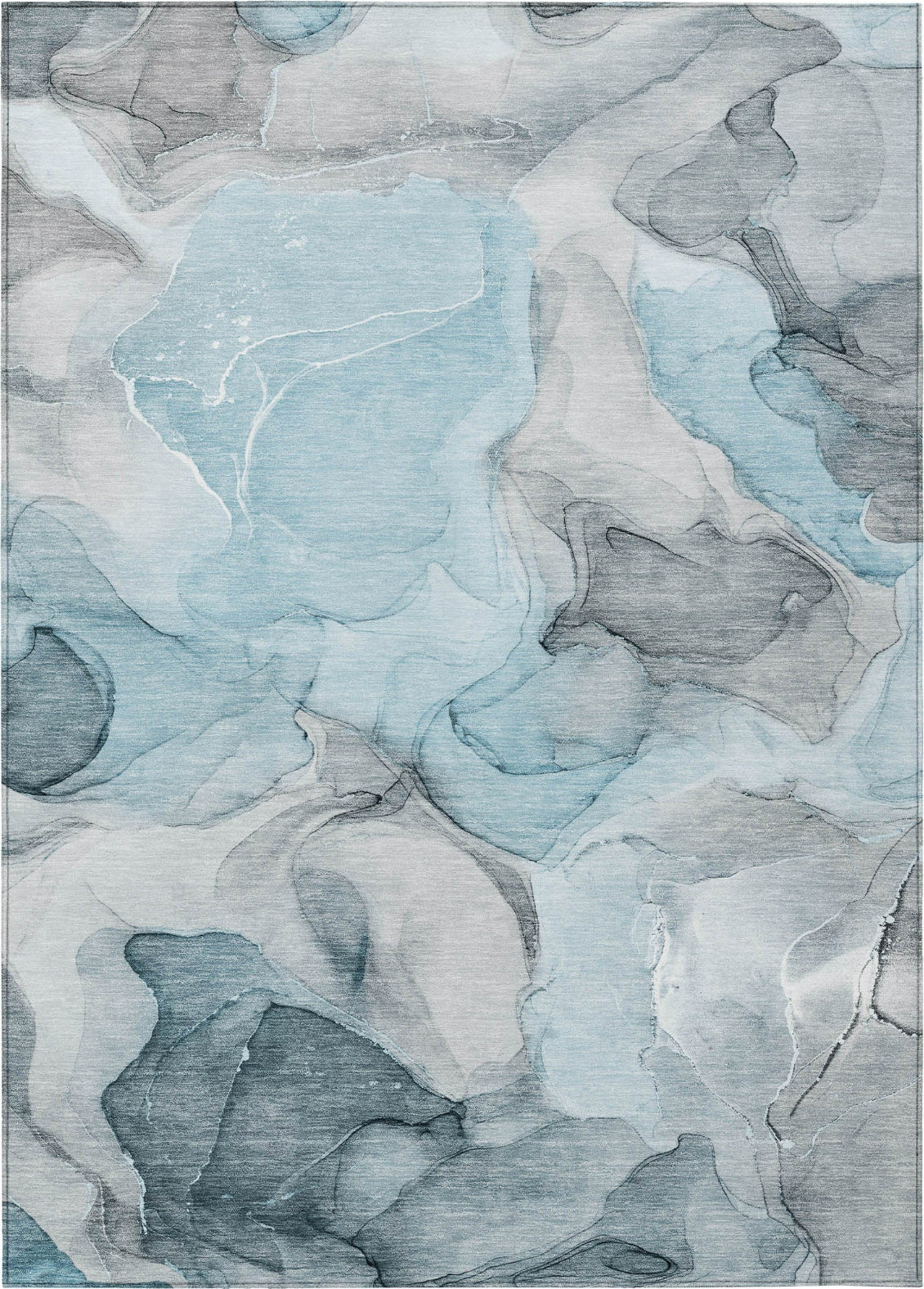Piper Looms Chantille Watercolors ACN504 Teal Area Rug