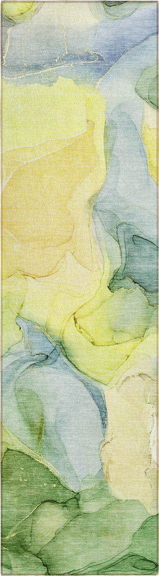 Piper Looms Chantille Watercolors ACN504 Yellow Area Rug