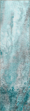 Piper Looms Chantille Watercolors ACN505 Teal Area Rug