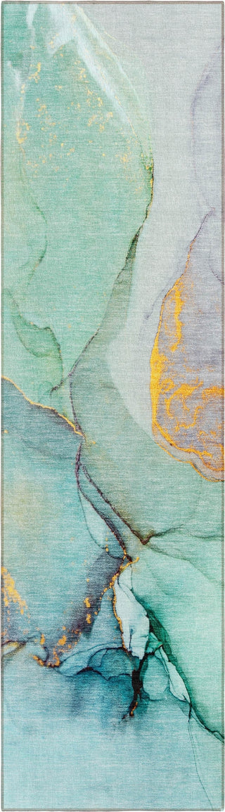 Piper Looms Chantille Watercolors ACN506 Teal Area Rug