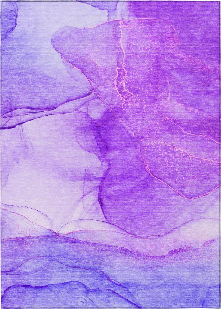 Piper Looms Chantille Watercolors ACN507 Purple Area Rug