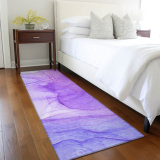 Piper Looms Chantille Watercolors ACN507 Purple Area Rug