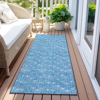 Piper Looms Chantille Arrows ACN514 Blue Area Rug