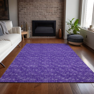 Piper Looms Chantille Arrows ACN514 Purple Area Rug