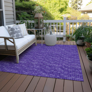 Piper Looms Chantille Arrows ACN514 Purple Area Rug