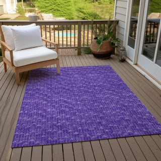 Piper Looms Chantille Arrows ACN514 Purple Area Rug