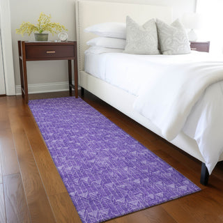 Piper Looms Chantille Arrows ACN514 Purple Area Rug