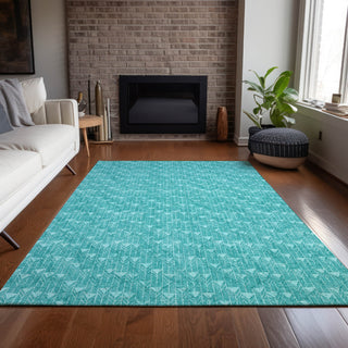 Piper Looms Chantille Arrows ACN514 Teal Area Rug