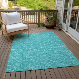 Piper Looms Chantille Arrows ACN514 Teal Area Rug