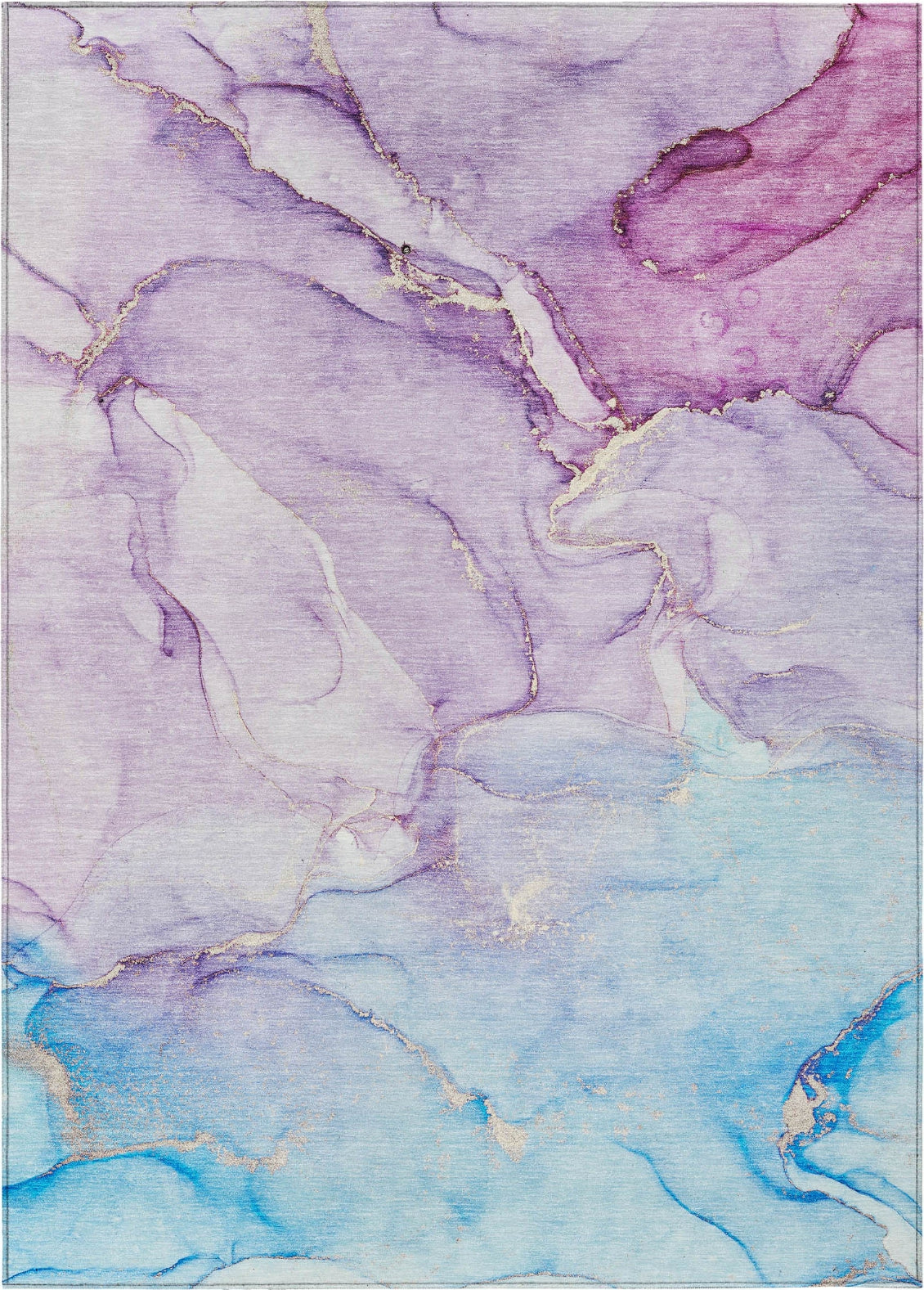 Piper Looms Chantille Watercolors ACN516 Purple Area Rug