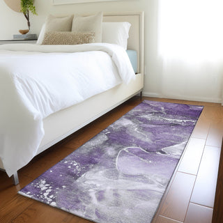 Piper Looms Chantille Watercolors ACN518 Purple Area Rug