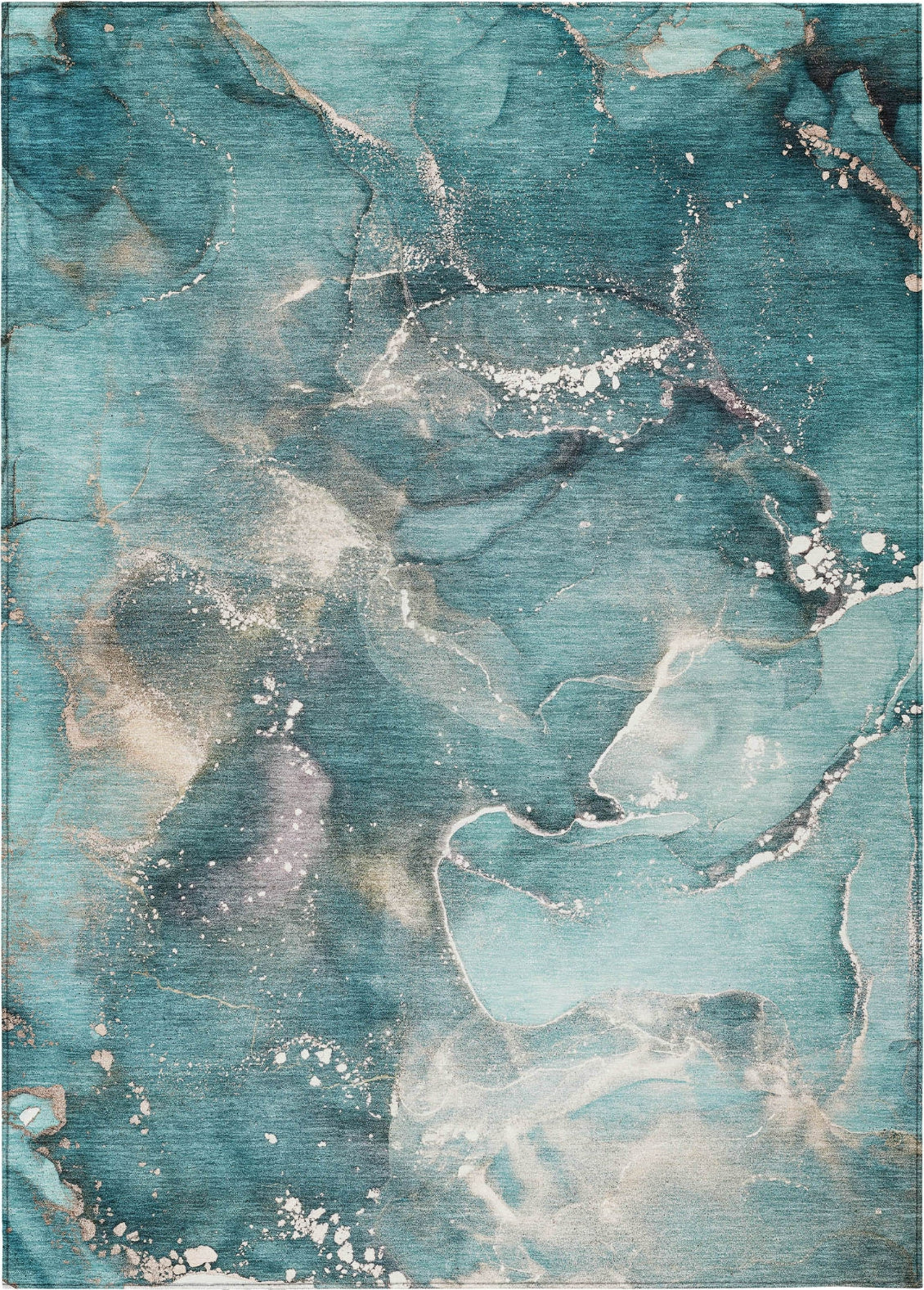 Piper Looms Chantille Watercolors ACN518 Teal Area Rug