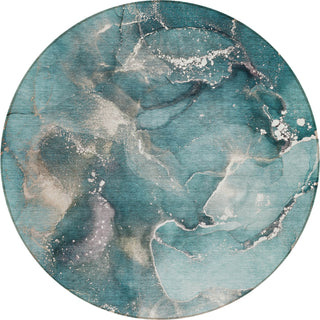 Piper Looms Chantille Watercolors ACN518 Teal Area Rug