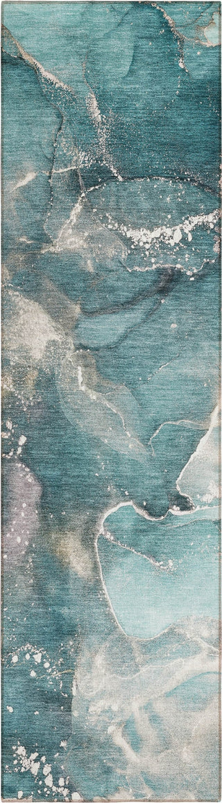 Piper Looms Chantille Watercolors ACN518 Teal Area Rug