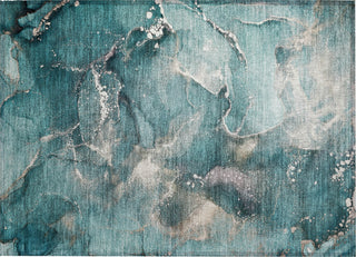 Piper Looms Chantille Watercolors ACN518 Teal Area Rug