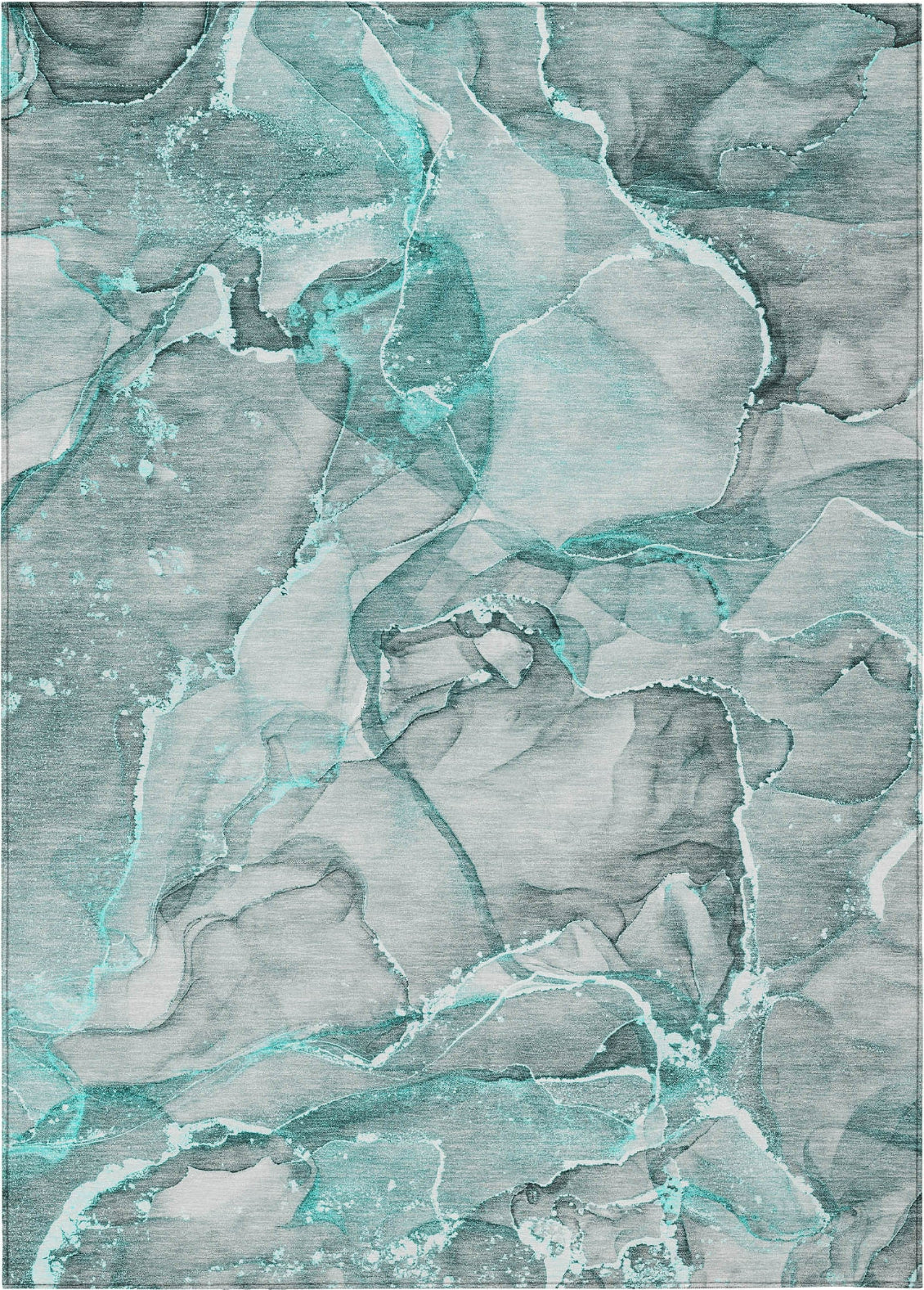 Piper Looms Chantille Watercolors ACN519 Teal Area Rug