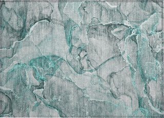 Piper Looms Chantille Watercolors ACN519 Teal Area Rug