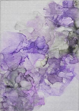 Piper Looms Chantille Watercolors ACN520 Purple Area Rug