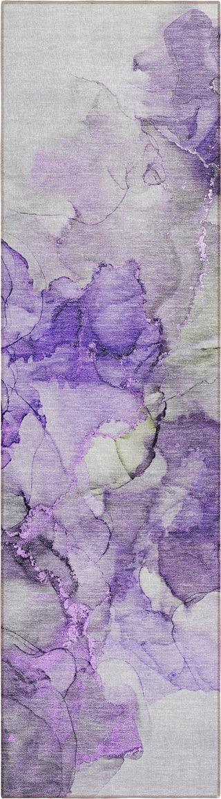 Piper Looms Chantille Watercolors ACN520 Purple Area Rug