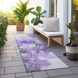 Piper Looms Chantille Watercolors ACN520 Purple Area Rug