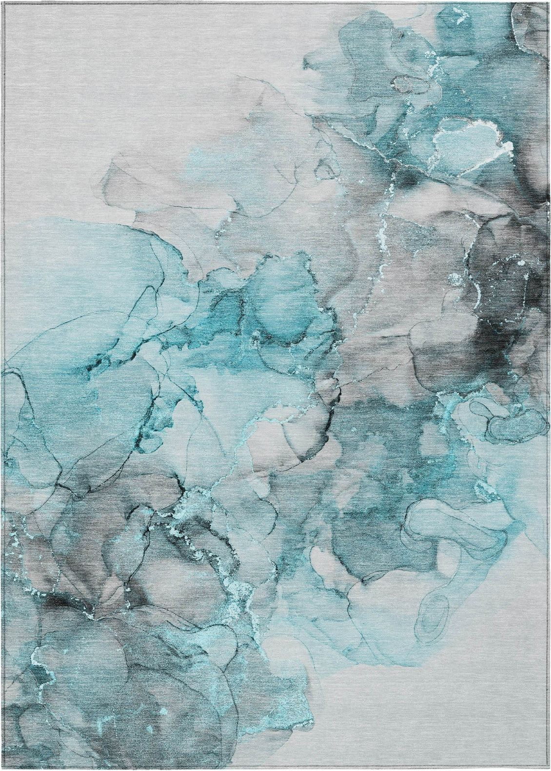 Piper Looms Chantille Watercolors ACN520 Teal Area Rug