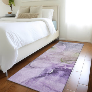 Piper Looms Chantille Watercolors ACN521 Purple Area Rug