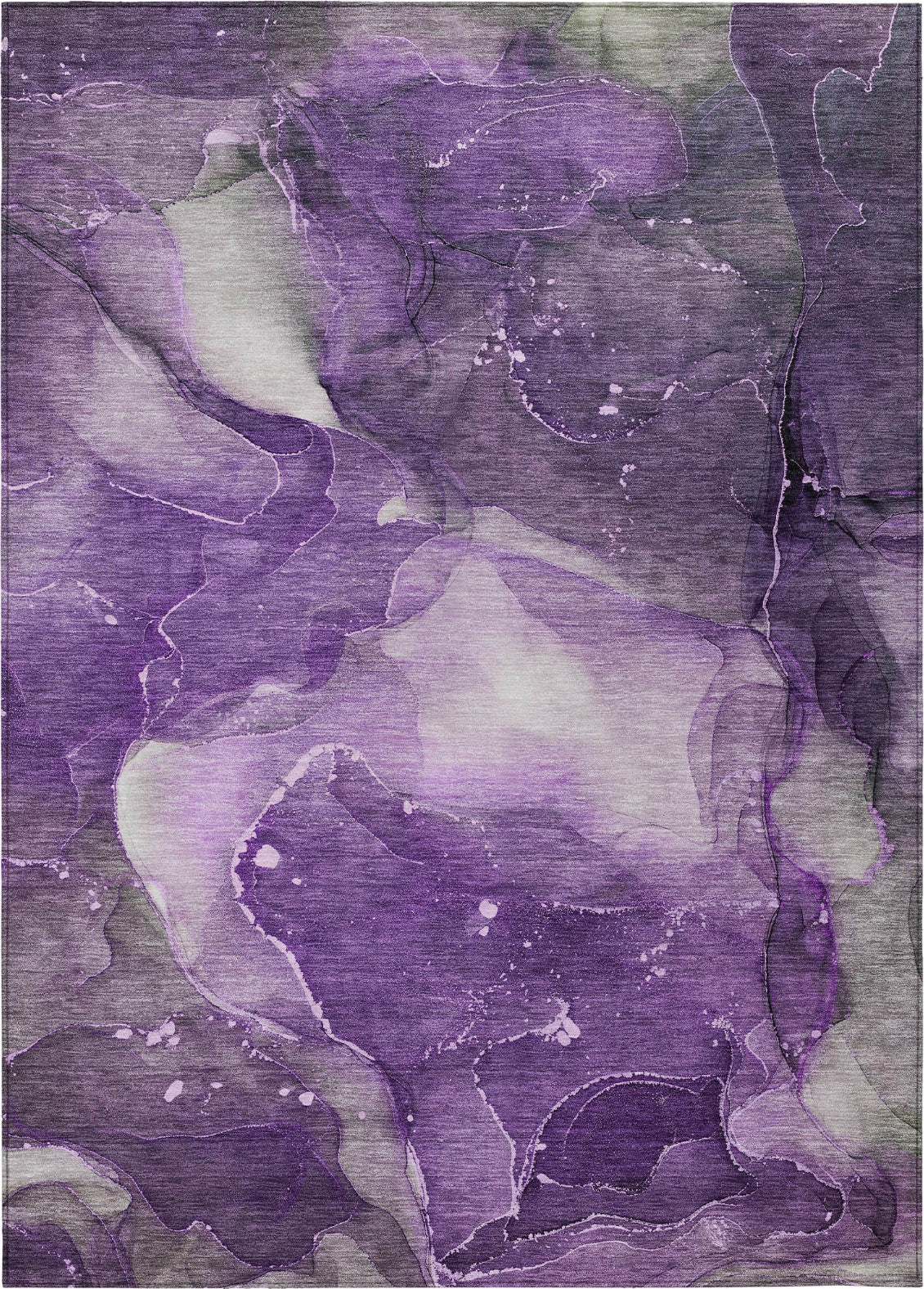Piper Looms Chantille Watercolors ACN522 Purple Area Rug