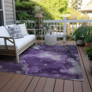 Piper Looms Chantille Watercolors ACN522 Purple Area Rug