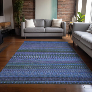 Piper Looms Chantille Stripes ACN527 Blue Area Rug