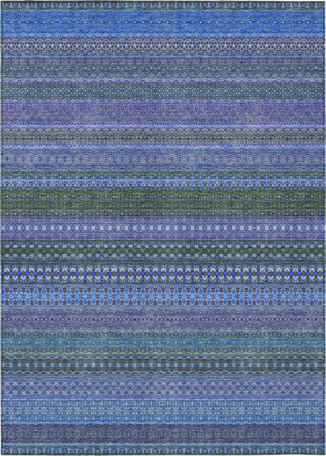 Piper Looms Chantille Stripes ACN527 Blue Area Rug