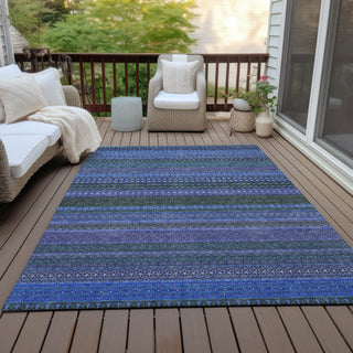 Piper Looms Chantille Stripes ACN527 Blue Area Rug