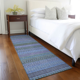 Piper Looms Chantille Stripes ACN527 Blue Area Rug