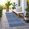 Piper Looms Chantille Stripes ACN527 Blue Area Rug