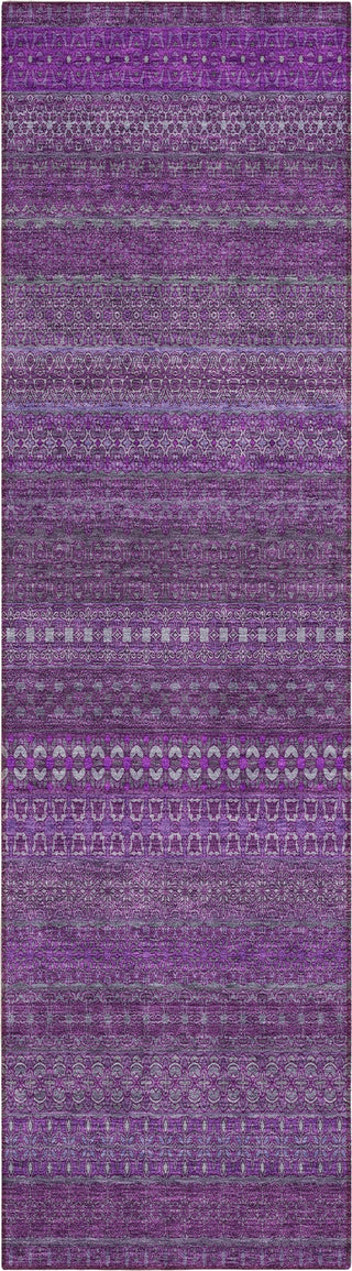 Piper Looms Chantille Stripes ACN527 Eggplant Area Rug