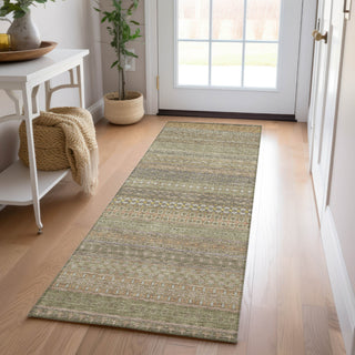 Piper Looms Chantille Stripes ACN527 Khaki Area Rug