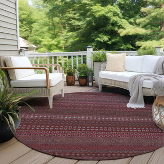 Piper Looms Chantille Stripes ACN527 Merlot Area Rug