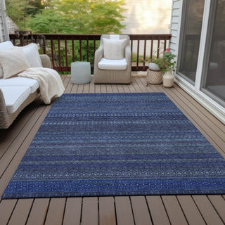 Piper Looms Chantille Stripes ACN527 Navy Area Rug