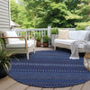 Piper Looms Chantille Stripes ACN527 Navy Area Rug