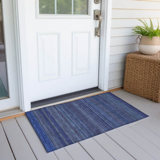 Piper Looms Chantille Stripes ACN527 Navy Area Rug