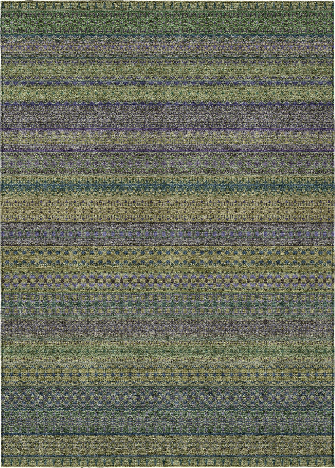 Piper Looms Chantille Stripes ACN527 Olive Area Rug
