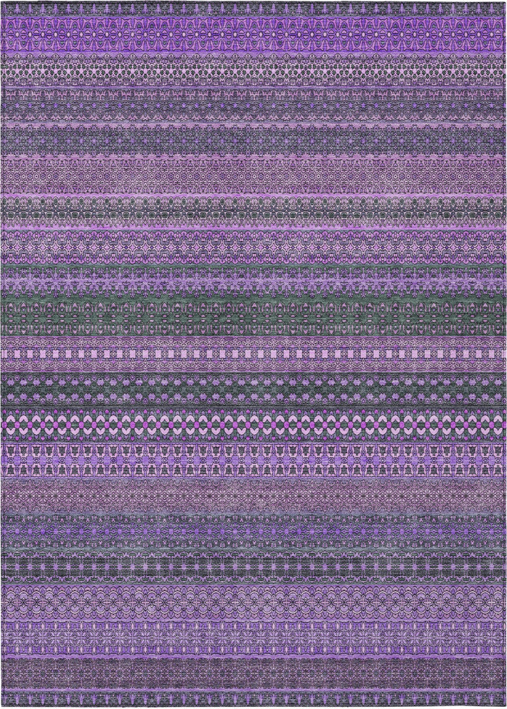 Piper Looms Chantille Stripes ACN527 Purple Area Rug