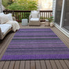 Piper Looms Chantille Stripes ACN527 Purple Area Rug