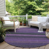 Piper Looms Chantille Stripes ACN527 Purple Area Rug