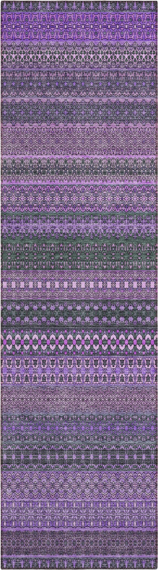 Piper Looms Chantille Stripes ACN527 Purple Area Rug