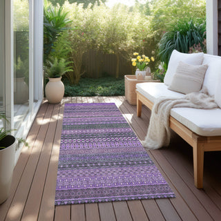 Piper Looms Chantille Stripes ACN527 Purple Area Rug