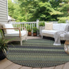 Piper Looms Chantille Stripes ACN527 Sage Area Rug